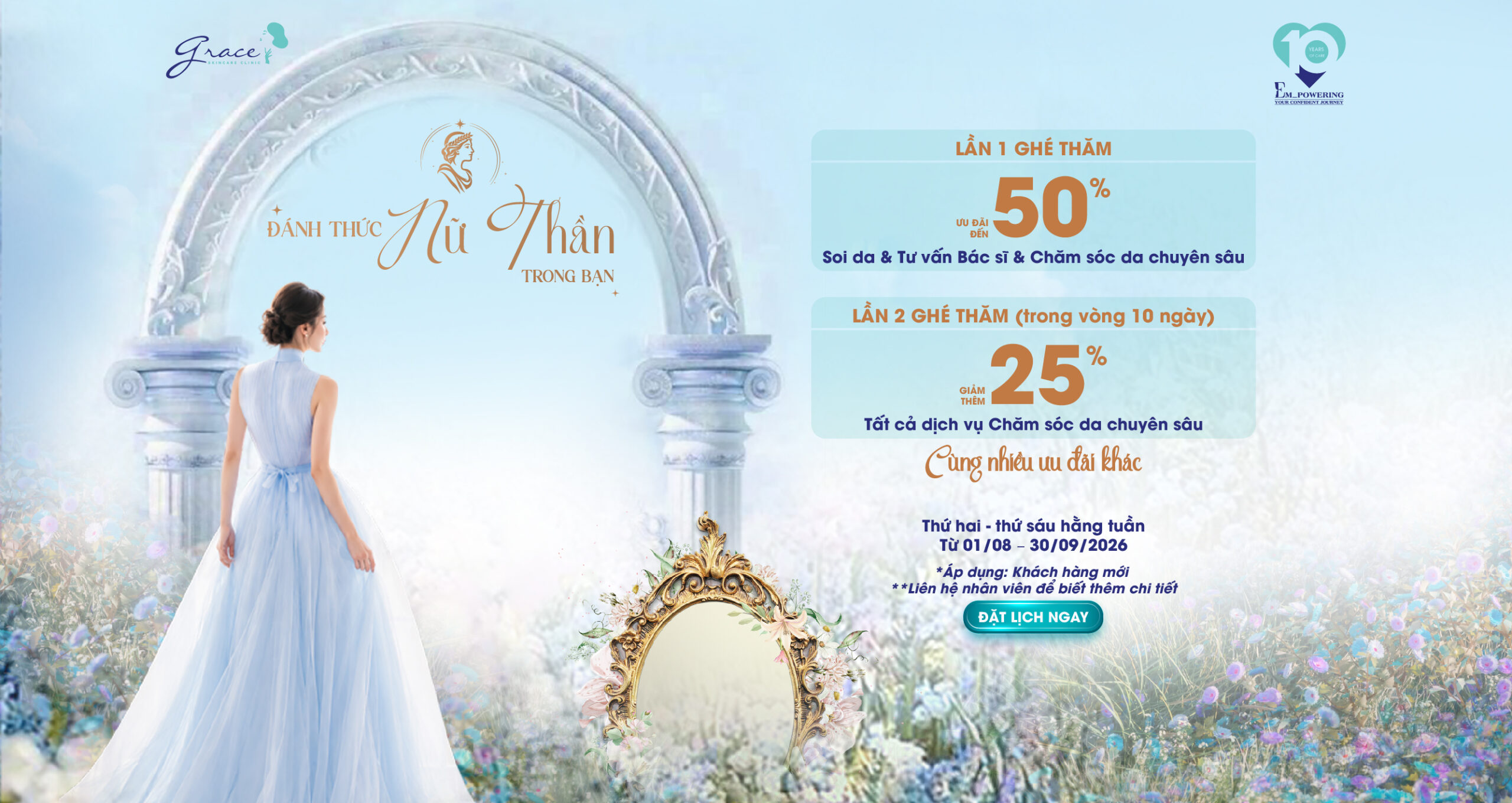 [HOẠT ĐỘNG MỞ MÀN KỶ NIỆM 10 NĂM] HÀNH TRÌNH TÁI TẠO LÀN DA CÙNG GRACE SKINCARE CLINIC 